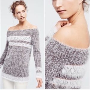 Sleeping on Snow off shoulder winter wool sweater